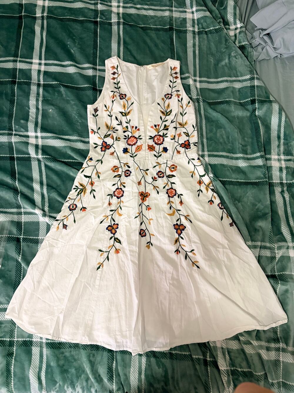 eShakti Wayward Fancies Embroidered Floral A-Line Dress
